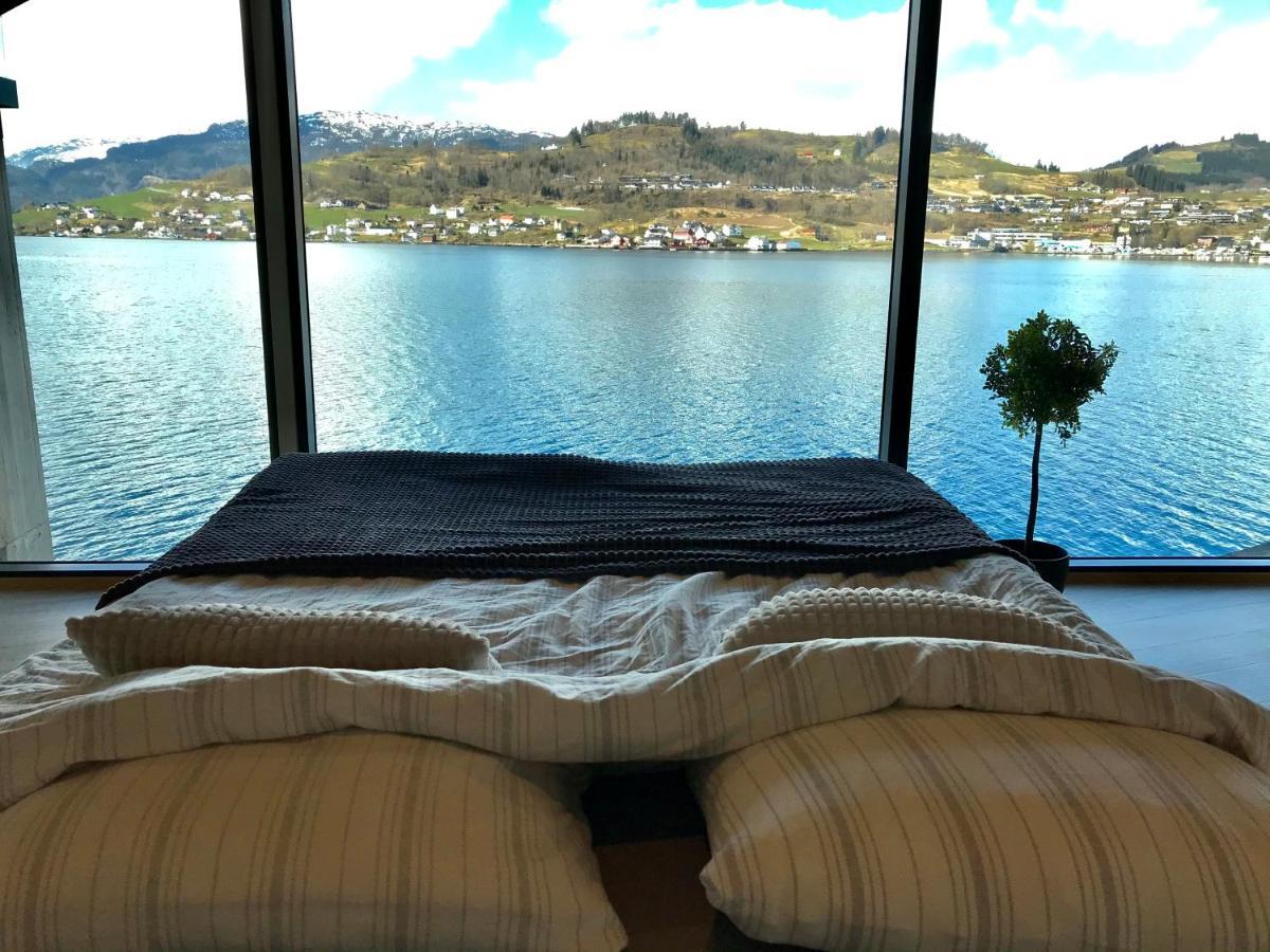 Panoramaresort In Hardangerfjorden Leilighet I Sjokanten Ved Hardangerfjorden For 7 Personer Boat , Sauna,Kajak, Sup For Rent Oystese Ngoại thất bức ảnh